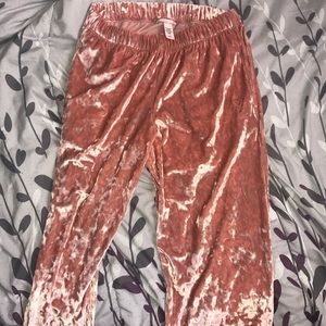 NEW never worn VS pink velvet lounge pants